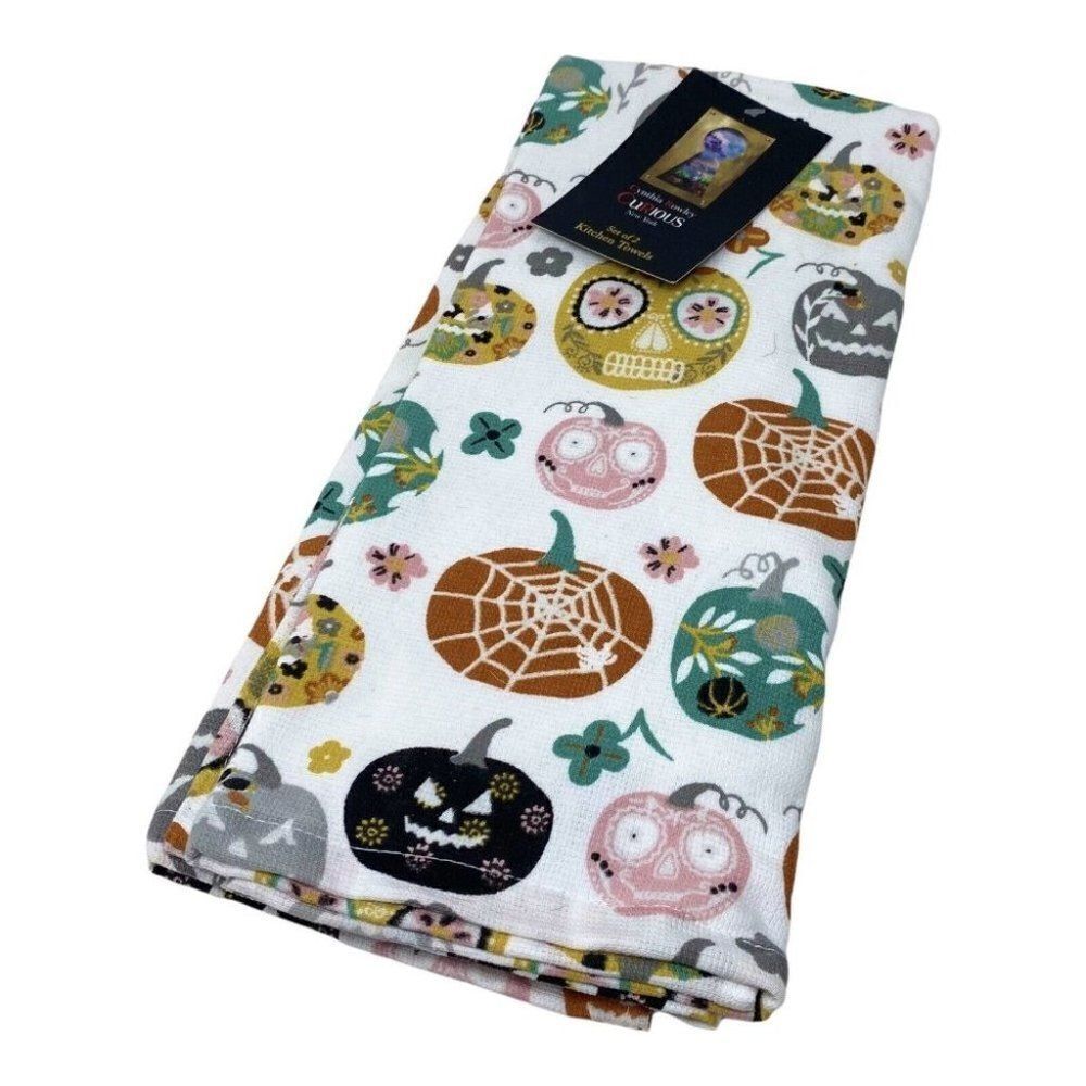 2 Cynthia Rowley Halloween Kitchen Towels 20’’ X 28’’ Pumpkins Jack O Lantern